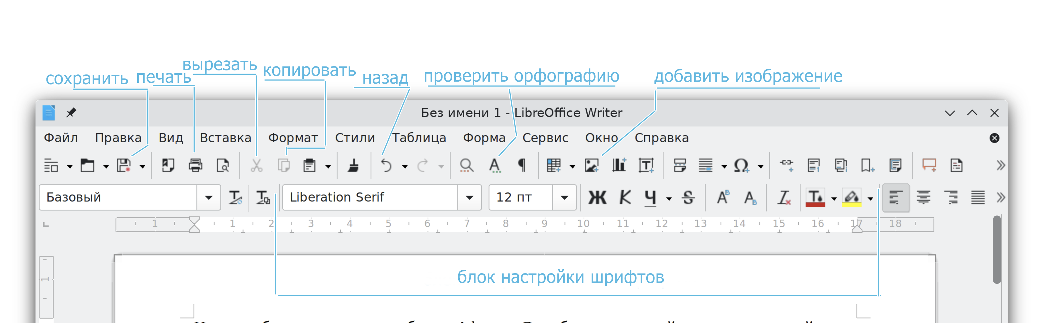 Печать в LibreOffice